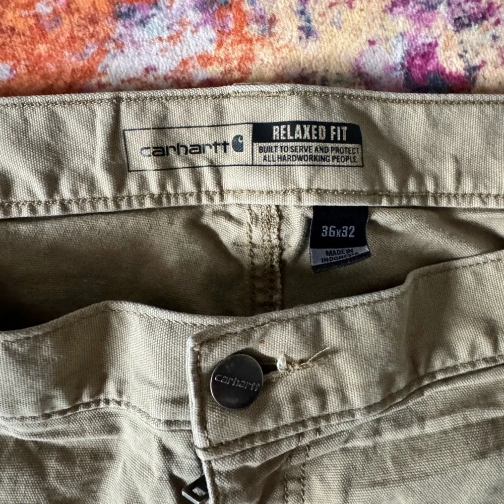 Carhartt Relaxed Fit Utility Cargo Work Pants Khaki 36x32